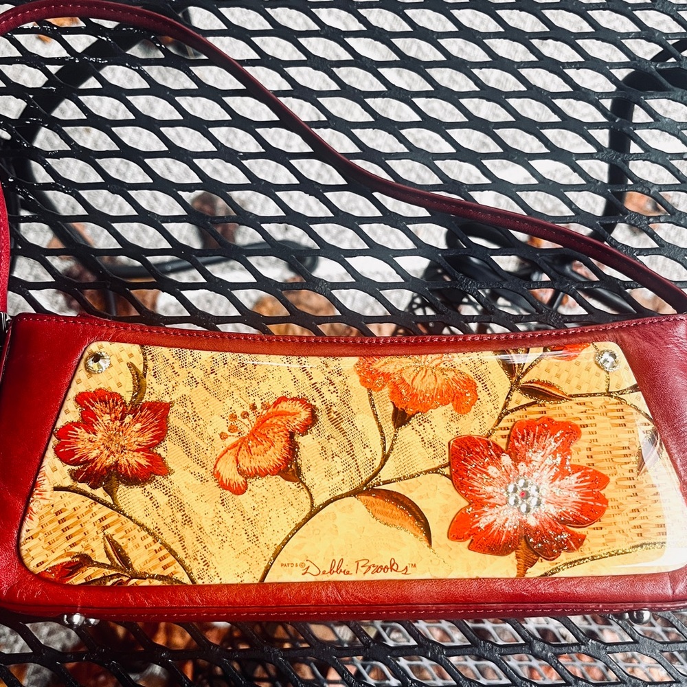 Debbie Brooks New York  Shoulder Bag Red Leather